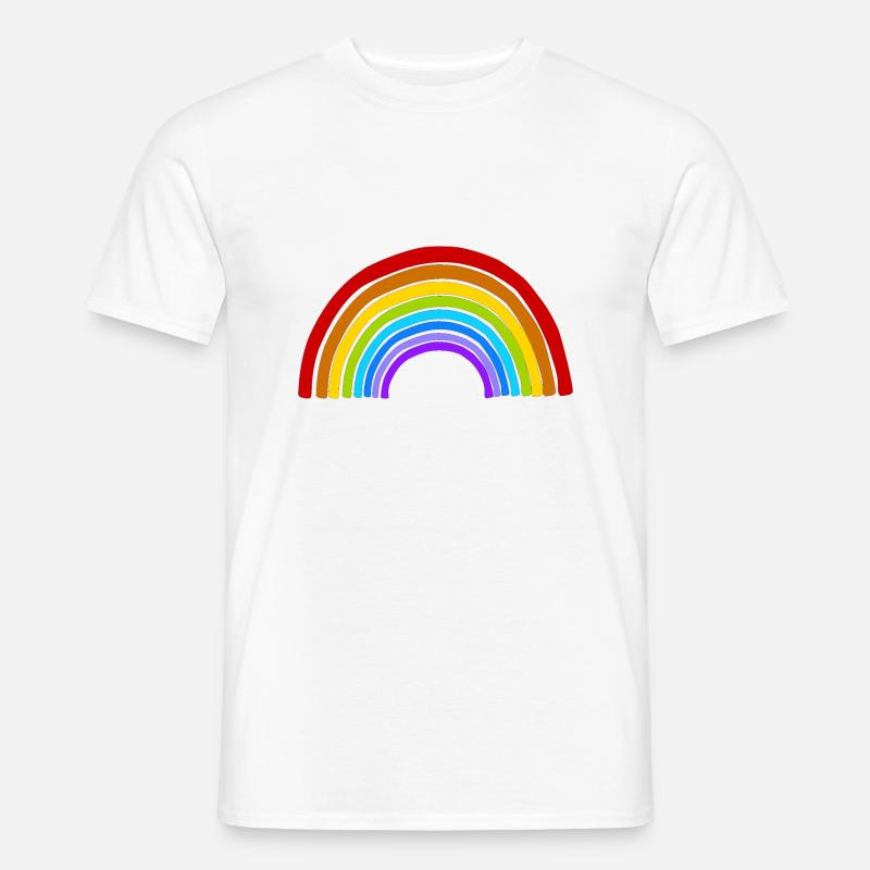Regnbue - Mænd T-shirt - hvid