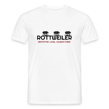 Ich liebe meinen Rottweiler, Rottweiler, Rottweiler Hund, - Männer T-Shirt - Weiß - Vorne - AI Model Male 178 dark (178cm)