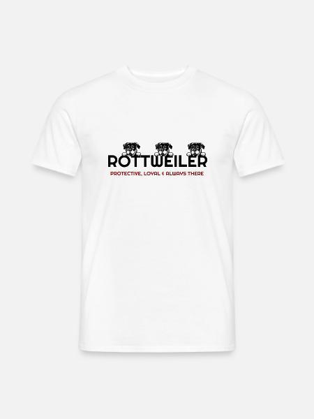 Ich liebe meinen Rottweiler, Rottweiler, Rottweiler Hund, - Männer T-Shirt - Weiß