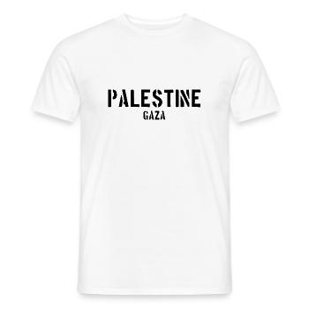 Gaza - Palestine - Ramala - Palestine palestinian - Men's T-Shirt - white - Front - AI Model Male 178 dark (178cm)
