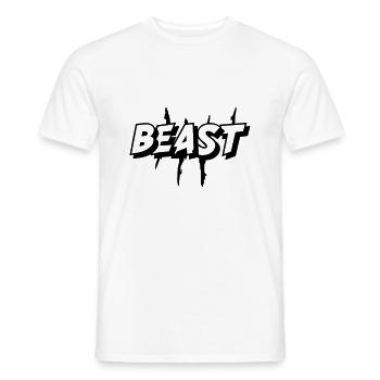 Beast Fashion - Men's T-Shirt - white - Front - AI Model Male 178 dark (178cm)