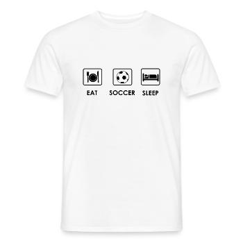 Football - T-shirt homme - blanc - Devant - AI Model Male 178 dark (178cm)