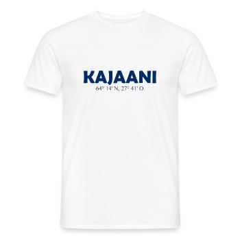 Kajaani - Finland - Coordinates Longitude Latitude - Männer T-Shirt - Weiß - Vorne - AI Model Male 178 dark (178cm)