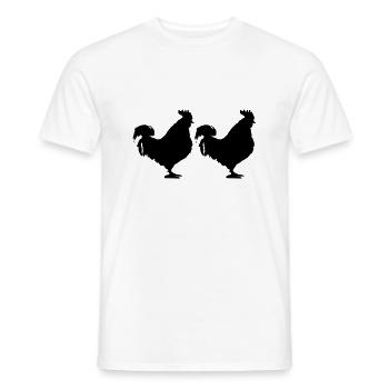 Coq 2 - T-shirt homme - blanc - Devant - AI Model Male 178 dark (178cm)
