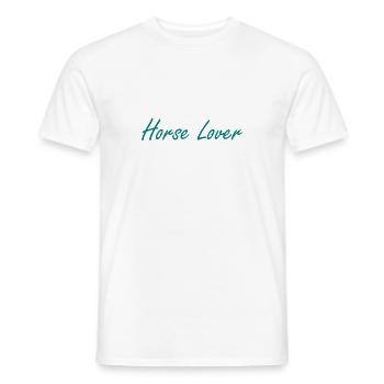 Amoureux des chevaux - Équitation - Cavalier - Équitation - Cheval - T-shirt homme - blanc - Devant - AI Model Male 178 dark (178cm)