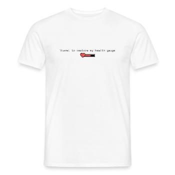 Travel to restore my health gauge - Men's T-Shirt - white - Front - AI Model Male 178 dark (178cm)