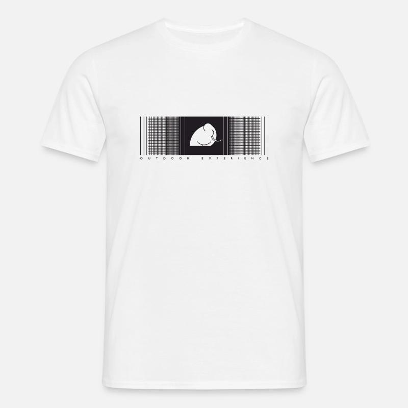 Mamood gradient check pattern - Men's T-Shirt - white