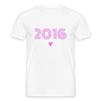 Born in 2016 girl - Men's T-Shirt - white - Front - AI Model Male 178 dark (178cm)