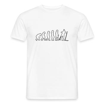 Skiing Ski Design Ski Skiing Outfit Skiers - Men's T-Shirt - white - Front - AI Model Male 178 dark (178cm)