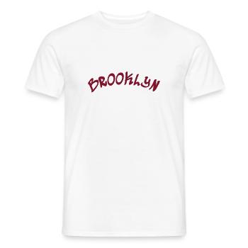 Brooklyn - New York City - USA - America - Men's T-Shirt - white - Front - AI Model Male 178 dark (178cm)