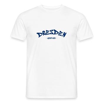 Dresden - Germany - Deutschland - Sachsen - Männer T-Shirt - Weiß - Vorne - AI Model Male 178 dark (178cm)