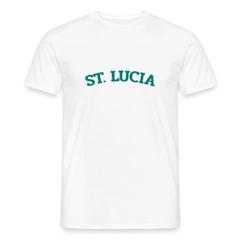 Saint Lucia - Castries - Karibik- West Indies - Männer T-Shirt - Weiß - Vorne - AI Model Male 178 dark (178cm)