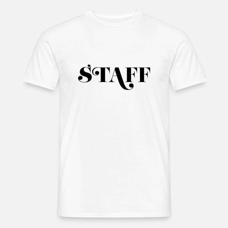 Staff - Männer T-Shirt - Weiß