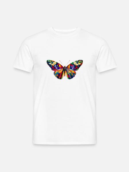 tiffany style butterfly - Männer T-Shirt - Weiß
