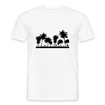 Palmiers - T-shirt homme - blanc - Devant - AI Model Male 178 dark (178cm)