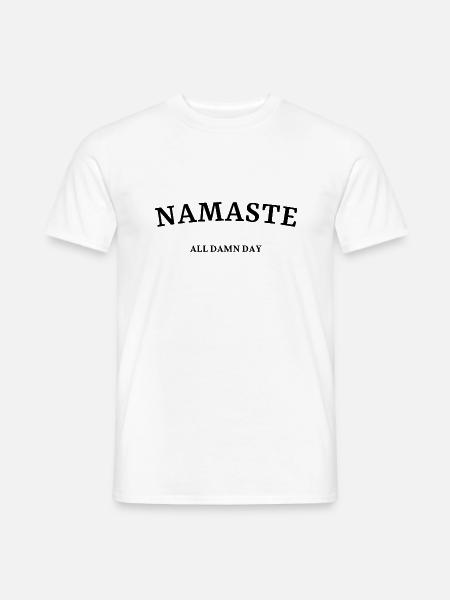 Namaste - Männer T-Shirt - Weiß