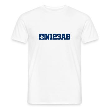 Custom Aviation - Flugzeug - Luffahrt - Pilot - Männer T-Shirt - Weiß - Vorne - AI Model Male 178 dark (178cm)