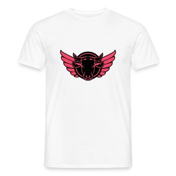 kuh bull wappen - Männer T-Shirt - Weiß - Vorne - AI Model Male 178 dark (178cm)