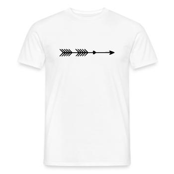 Pfeil rechts - Männer T-Shirt - Weiß - Vorne - AI Model Male 178 dark (178cm)