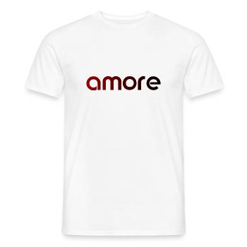 amore - Italia - Italy - Love Italian Love - Men's T-Shirt - white - Front - AI Model Male 178 dark (178cm)
