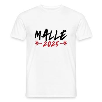 Malle 2025 Palme - Mallorca Urlaub - Männer T-Shirt - Weiß - Vorne - AI Model Male 178 dark (178cm)