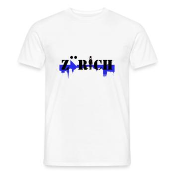 zürich - T-shirt homme - blanc - Devant - AI Model Male 178 dark (178cm)