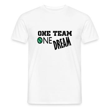 one dream - Men's T-Shirt - white - Front - AI Model Male 178 dark (178cm)