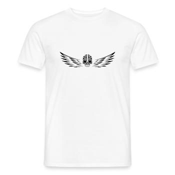 Crâne avec des ailes - T-shirt homme - blanc - Devant - AI Model Male 178 dark (178cm)