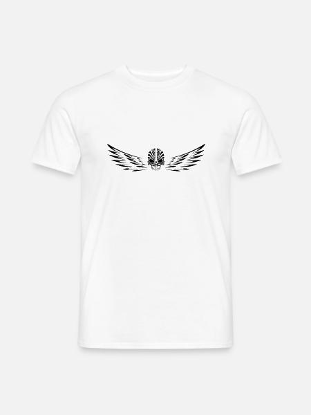 Skull with wings - Men's T-Shirt - white