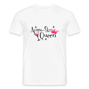 Apres Ski Queen - Men's T-Shirt - white - Front - AI Model Male 178 dark (178cm)