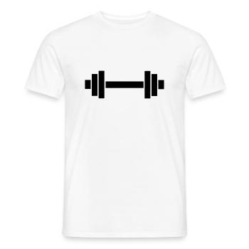 hantel - Männer T-Shirt - Weiß - Vorne - AI Model Male 178 dark (178cm)