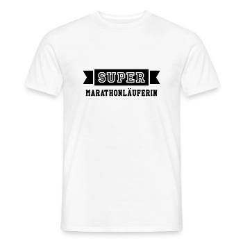 Marathonläufer Marathonläuferin Laufen Läufer - Männer T-Shirt - Weiß - Vorne - AI Model Male 178 dark (178cm)