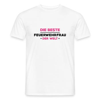 Feuerwehrmann Feuerwehrfrau Feuer Feuerwehr - Männer T-Shirt - Weiß - Vorne - AI Model Male 178 dark (178cm)