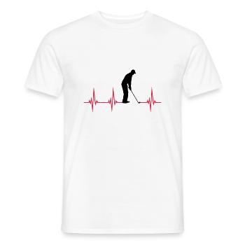 EKG Golf spielen - Männer T-Shirt - Weiß - Vorne - AI Model Male 178 dark (178cm)