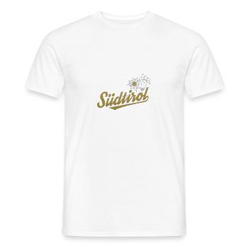 12 südtirol edelweiss enzian - Männer T-Shirt - Weiß - Vorne - AI Model Male 178 dark (178cm)