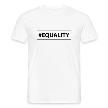 Equality equality - Men's T-Shirt - white - Front - AI Model Male 178 dark (178cm)