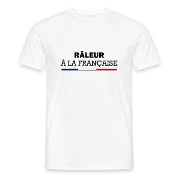 Râleur à la française - T-shirt homme - blanc - Devant - AI Model Male 178 dark (178cm)