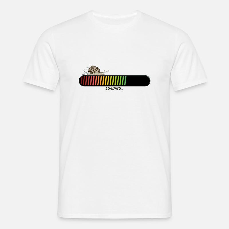 snail bar loading loading progress - Men's T-Shirt - white