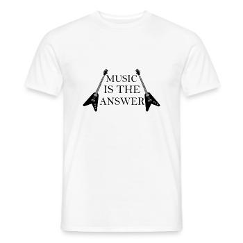 Rock Musik Rock and Roll - T-shirt homme - blanc - Devant - AI Model Male 178 dark (178cm)