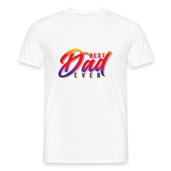 Best Dad ever - T-shirt homme - blanc - Devant - AI Model Male 178 dark (178cm)