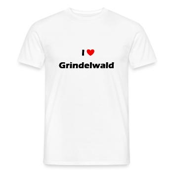 I Love Grindelwald - Männer T-Shirt - Weiß - Vorne - AI Model Male 178 dark (178cm)