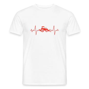 Ferme de tracteur Heartbeat - T-shirt homme - blanc - Devant - AI Model Male 178 dark (178cm)
