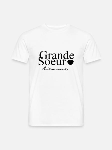Grande soeur d'amour - T-shirt homme - blanc