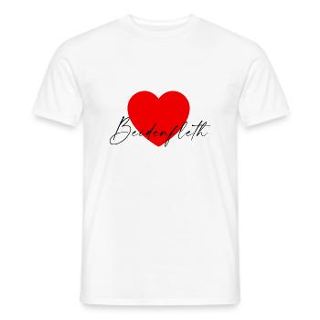 i Love Beidenfleth - Männer T-Shirt - Weiß - Vorne - AI Model Male 178 dark (178cm)