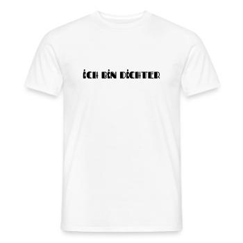 Ich bin Dichter Trinkspruch - Männer T-Shirt - Weiß - Vorne - AI Model Male 178 dark (178cm)