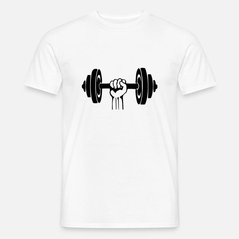 hand hantel - Männer T-Shirt - Weiß