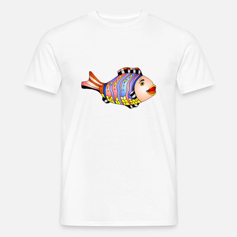 Fisch - Männer T-Shirt - Weiß