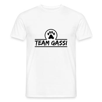 team gassi - Männer T-Shirt - Weiß - Vorne - AI Model Male 178 dark (178cm)