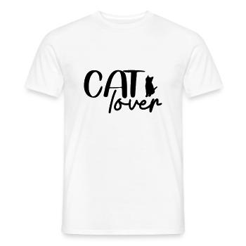 Cat lover 2 - Men's T-Shirt - white - Front - AI Model Male 178 dark (178cm)