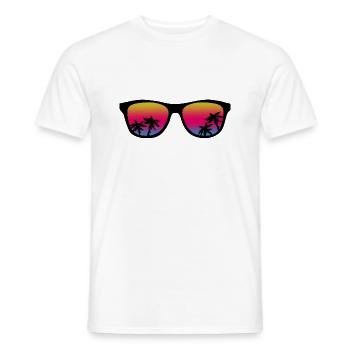 Lunettes de soleil Poolboy Natation - T-shirt homme - blanc - Devant - AI Model Male 178 dark (178cm)